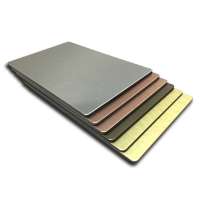 External Wall Cladding Brushed Copper Aluminum Composite Panel For Decorations