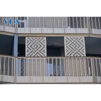 Facade Panel Laser Cutting Perforated Outdoor Aluminum Facade Profile Curtain Wall